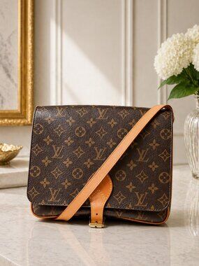 Authentic LV Vintage Louis Vuitton Cartouchiere GM Monogram Crossbody Bag